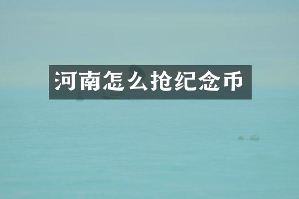 河南怎么抢纪念币