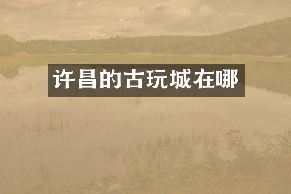 许昌的古玩城在哪
