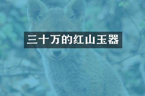 三十万的红山玉器