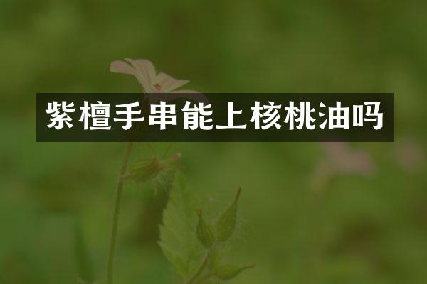 紫檀手串能上核桃油吗