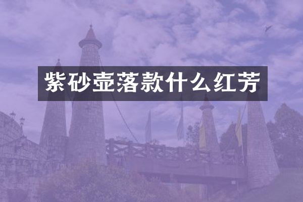 紫砂壶落款什么红芳