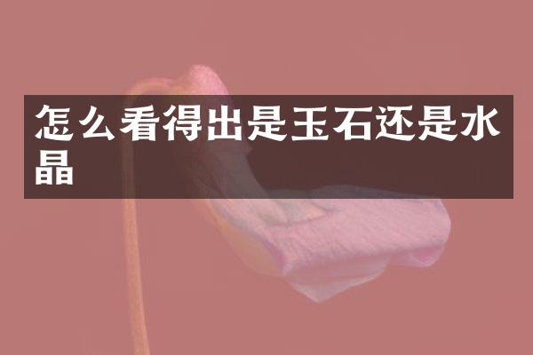 怎么看得出是玉石还是水晶