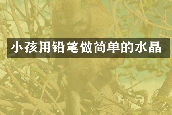 小孩用铅笔做简单的水晶