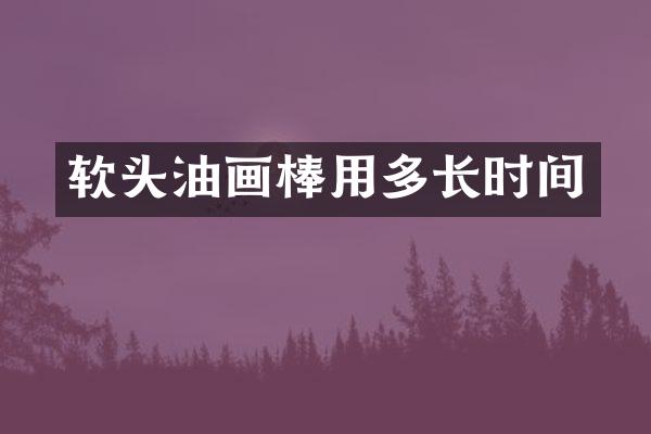 软头油画棒用多长时间