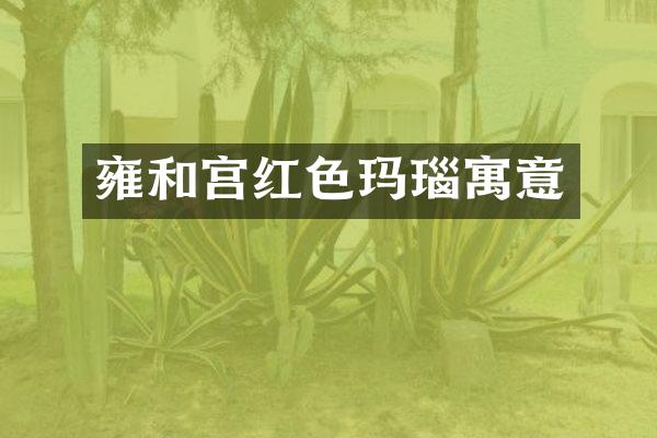 雍和宫红色玛瑙寓意