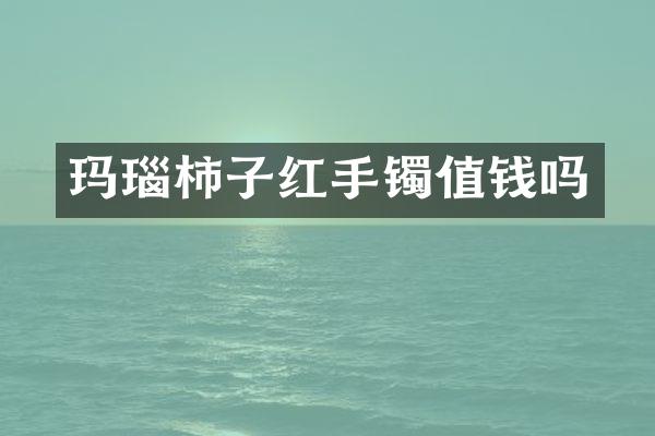玛瑙柿子红手镯值钱吗