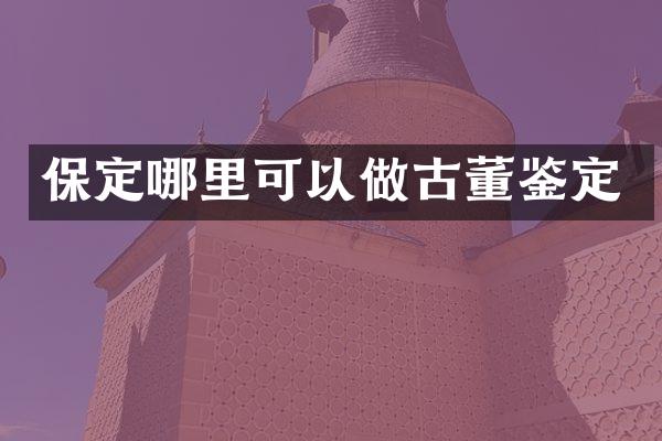 保定哪里可以做古董鉴定