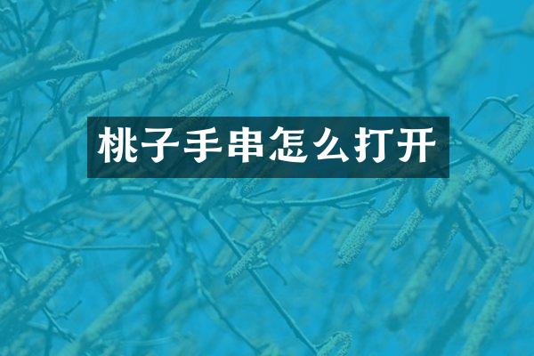 桃子手串怎么打开