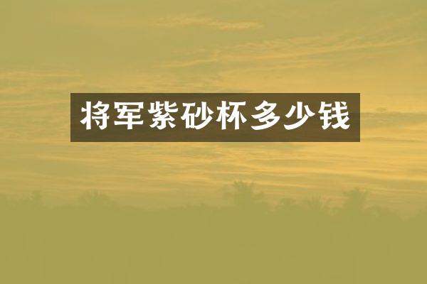 将军紫砂杯多少钱