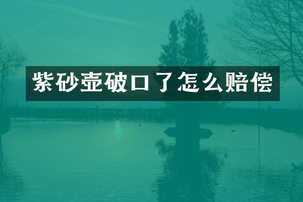 紫砂壶破口了怎么赔偿