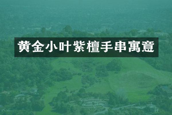 黄金小叶紫檀手串寓意