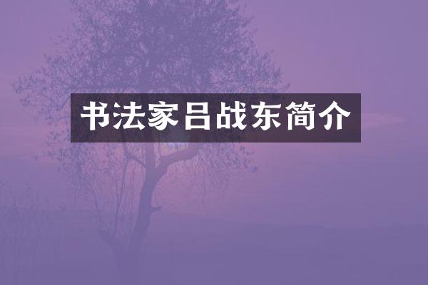 书法家吕战东简介