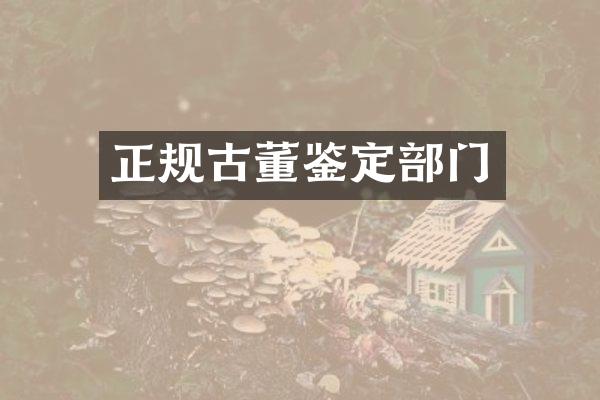 正规古董鉴定部门