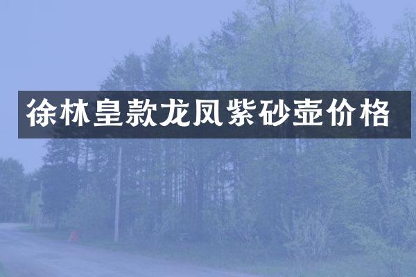 徐林皇款龙凤紫砂壶价格