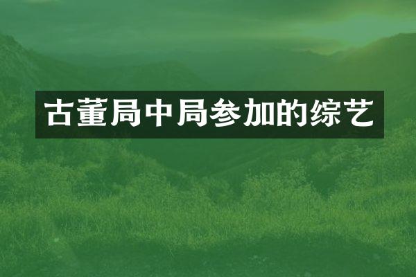 古董局中局参加的综艺