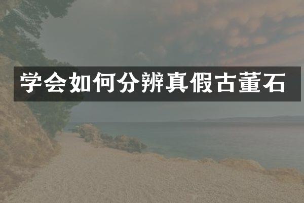 学会如何分辨真假古董石