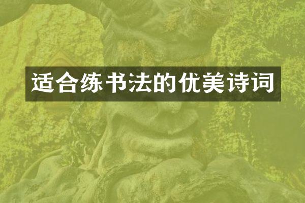 适合练书法的优美诗词