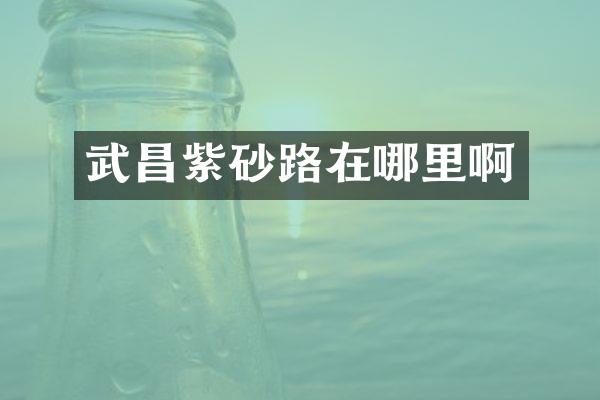 武昌紫砂路在哪里啊