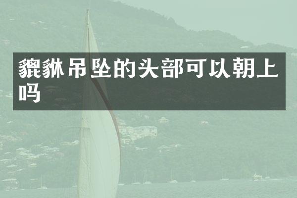 貔貅吊坠的头部可以朝上吗