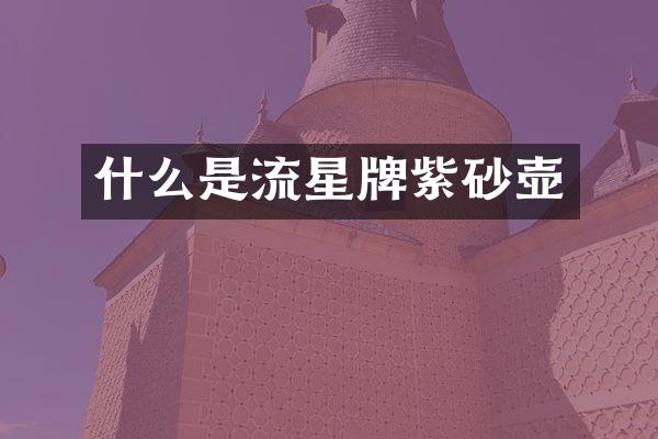 什么是流星牌紫砂壶