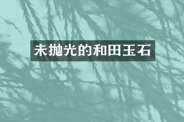 未抛光的和田玉石