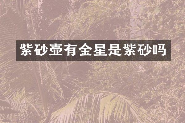 紫砂壶有金星是紫砂吗