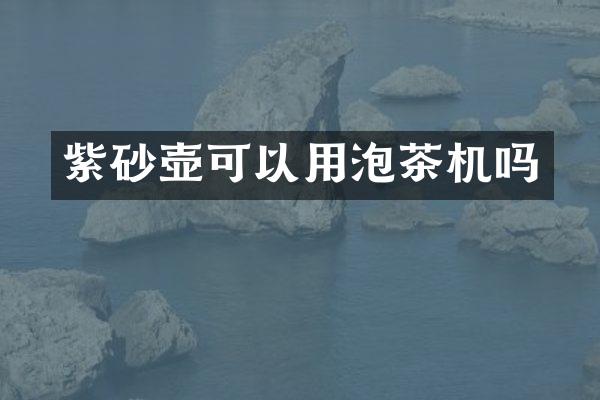 紫砂壶可以用泡茶机吗