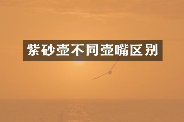 紫砂壶不同壶嘴区别