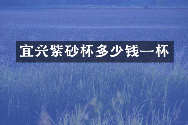 宜兴紫砂杯多少钱一杯