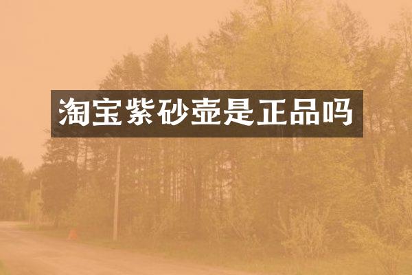 淘宝紫砂壶是正品吗