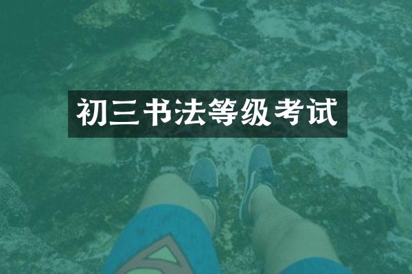 初三书法等级考试