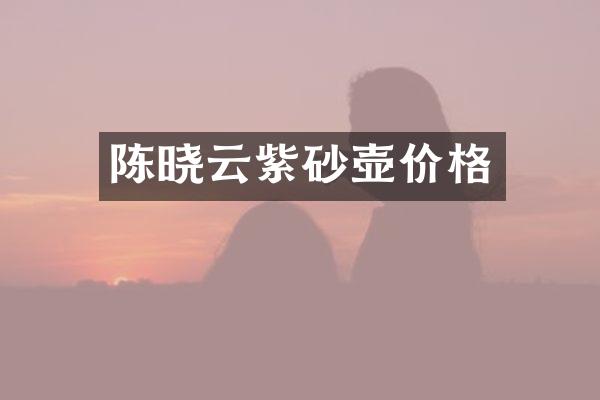 陈晓云紫砂壶价格