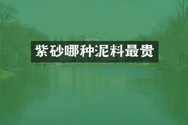 紫砂哪种泥料最贵