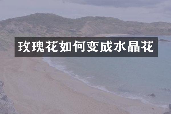 玫瑰花如何变成水晶花