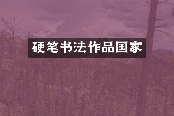 硬笔书法作品国家