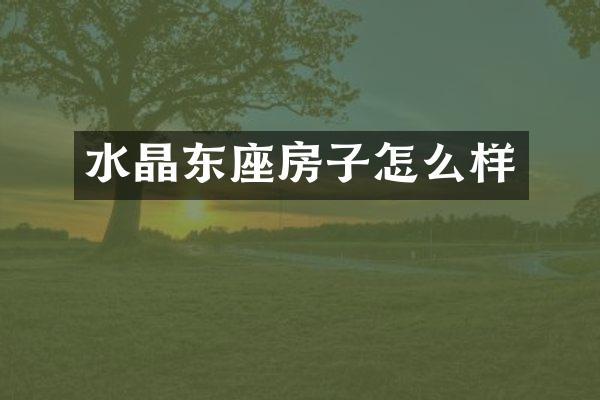 水晶东座房子怎么样