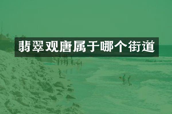 翡翠观唐属于哪个街道