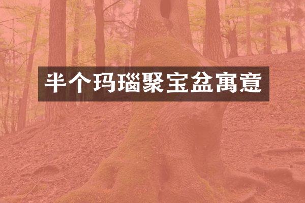 半个玛瑙聚宝盆寓意