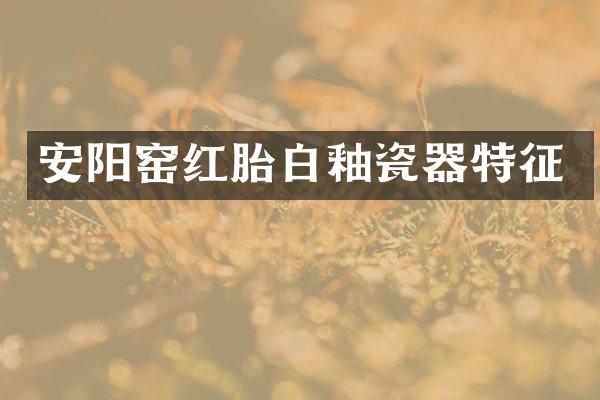 安阳窑红胎白釉瓷器特征