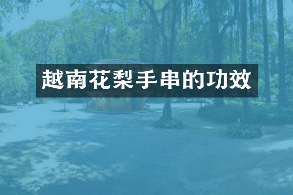 越南花梨手串的功效