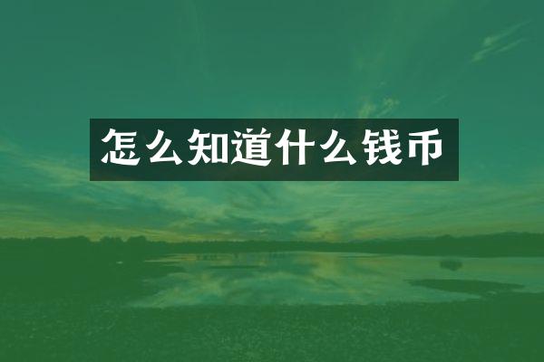 怎么知道什么钱币