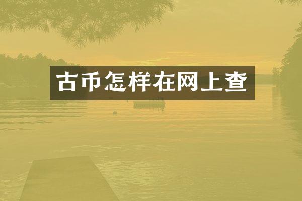 古币怎样在网上查