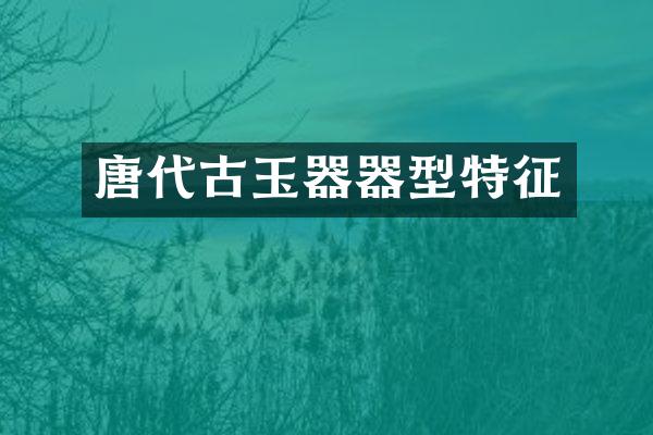 唐代古玉器器型特征