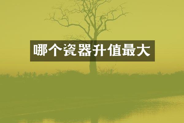 哪个瓷器升值最大