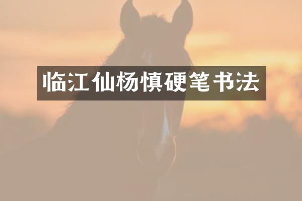 临江仙杨慎硬笔书法