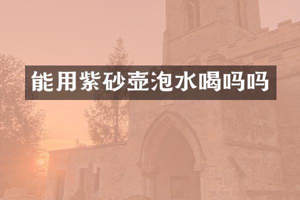 能用紫砂壶泡水喝吗吗