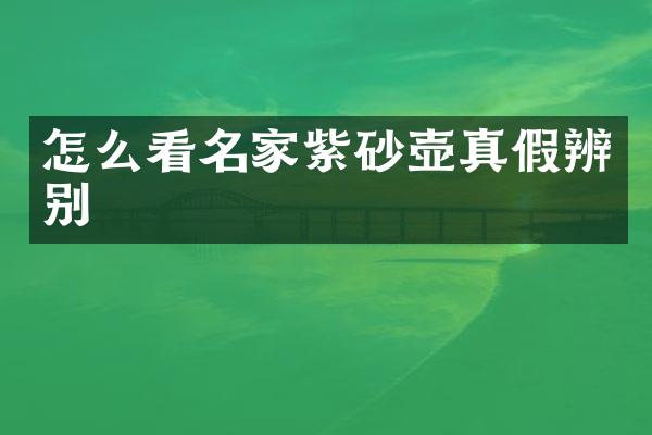 怎么看名家紫砂壶真假辨别