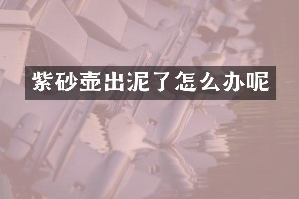 紫砂壶出泥了怎么办呢