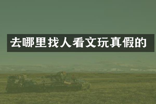 去哪里找人看文玩真假的