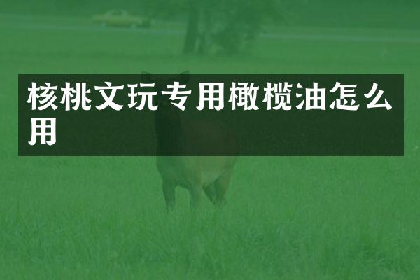 核桃文玩专用橄榄油怎么用